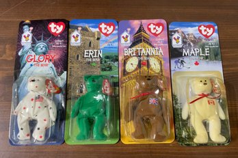 McDonalds Beanie Babies ~ Complete Set ~ Glory, Erin, Britannia & Maple