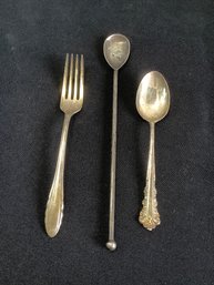 Mixed Sterling Utensil Lot Of 3