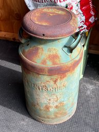 Collectable Antique Milk Can 'Drink Grants Milk' Logo - Bronx NY