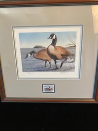 SIGNED LITHOGRAPH OF GEESE