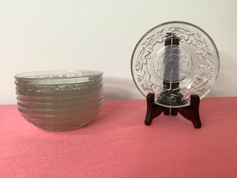 Princess House Fantasia Pattern With Frosted Center Dishes