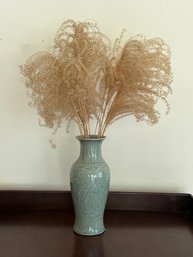 Instant Design! Chinoiserie Look Vase With Natural Reeds