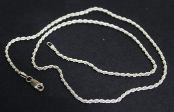 Fine 18' Long Rope Chain Sterling Silver 925 Italian