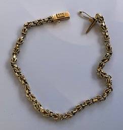 14k Yellow Gold Byzantine Link Bracelet ~ 7.45 Grams ~