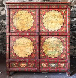 A Stunning 18th-19th Century Tibetan Cabinet
