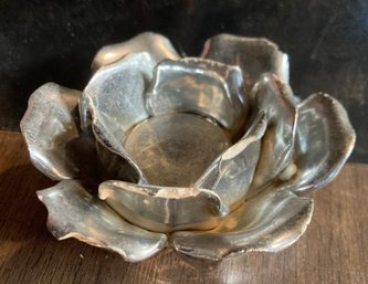 Flower Candle Holder - Painted Ceramic