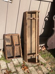 TWO ANTIQUE TOOL BOXES