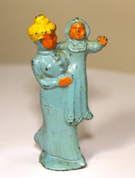 Vintage Lead Figure Manoil Happy Village Woman With Baby