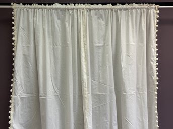 Lightweight Neutral Drapery Panels With Ball Fringe From Country Curtains