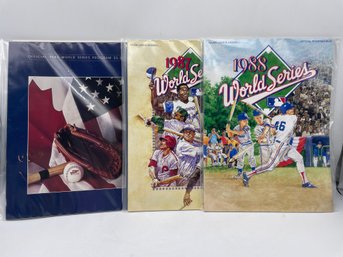 1986-1988 World Series Official Programs.