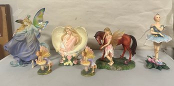 Amberwood 8942 Fairy Of The Mist Figurine, Faerie Glen Figurines ,Two Mini Figurines & Heart Of Love. KD/a4