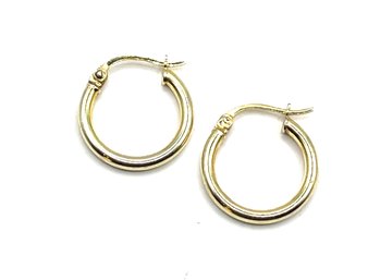 Sterling Silver Vermeil Hoop Earrings