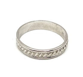Sterling Silver Textured Band Ring, Size 8