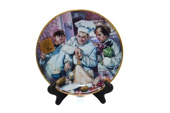 1994 The Three Stooges 'The Cooking Lesson' Limited Edition Plate W/ COA #X5115