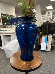 Large Blue Glass Vase