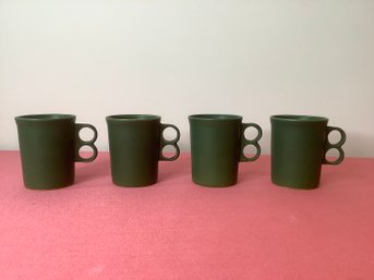 Green Glazed Potter Trigger Mugs