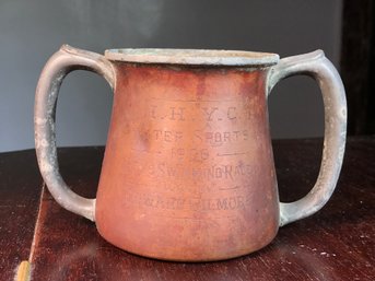 Fabulous Antique (1906) Loving Cup - INDIAN HARBOR YACHT CLUB - Boys Swimming Race - Won By Edward Gilmore