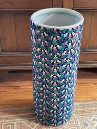 Large Chinese Umbrella Stand Glazed Ceramic