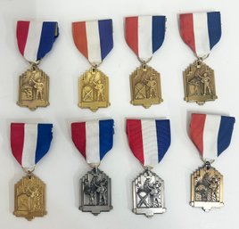 Lot Of Vintage High Team Company Rife, Pistol, & Carbine Match Medals