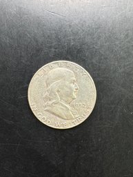 1952-S Benjamin Franklin Silver Half Dollar