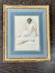 James Carroll Beckwith (American, 1852-1917) Nude Study, Signed - Watercolor