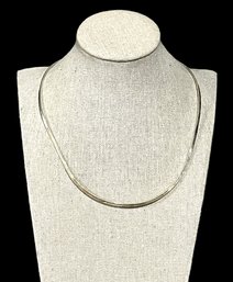 Vintage Mexican Sterling Silver Flat Abstract Shaped Collar Necklace