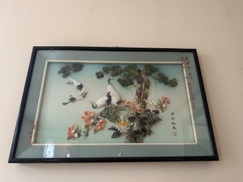 Framed Chinese Shell Art