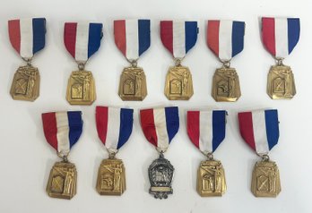 Lot Of Vintage High Team Major Unit Rife, Pistol, & Carbine Medals