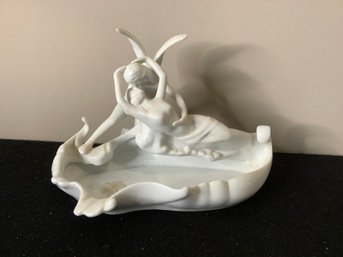 Vintage Porcelain Fairy Couple Entwined