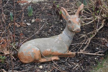 Vintage Cement Resting Deer