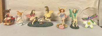 Little Girls Kitchen Fairies , Fairy Collection By Dezine See-saw & 2 Small Figurines, Humming Bird. KD/d3