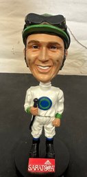 Vintage & Rare Racetrack Memorabilia - From Saratoga Raceway - A Jerry Bailey Bobblehead Figurine     LP/ A2