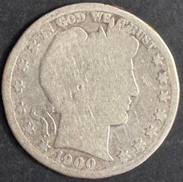 1900-S Barber Silver Half Dollar