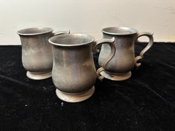 Pewter Mugs - Set Of 3