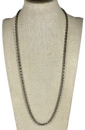 24' Long Rope Chain Sterling Silver Necklace (loop Near Clasp Is Loose)