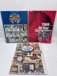 1986-1988 Baseball All-star Game Official Programs.