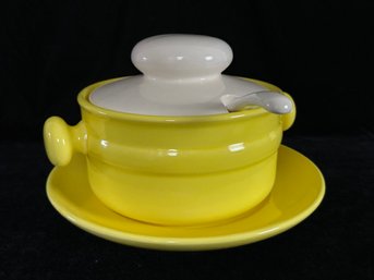 Mid Century Soup Tureen Ladle And Under Plate