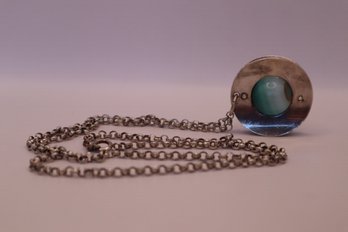 Sterling With Marble Center Necklace