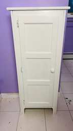 White Wood Cupboard With Shelves