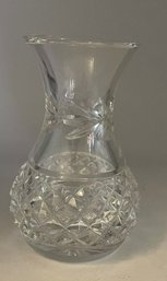 Vintage Galway Leaded Irish Crystal Bulb Vase 4'