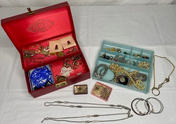 Large Lot Of Vintage (Mostly) Costume Jewelry. Necklaces, Watches And More!