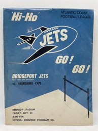 1969 Bridgeport Jets Vs Harrisburg Caps Game Program.