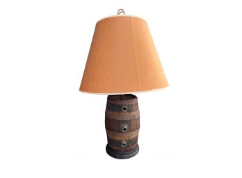 Converted Antique Whiskey Barrel Lamp