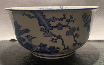 Large Blue And White Bowl