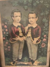 Currier And Ives Print 'Little Brothers'