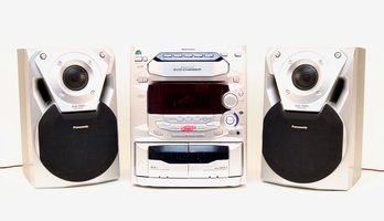 Panasonic Music System Model SAAK14 CD And Cassette Stereo System