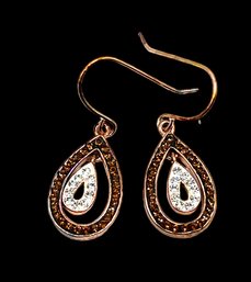 Beautiful 14K Rose Gold Plated Crystal Thai Earrings