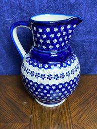 Boleslawiec Pottery Pitcher 2 Of 2