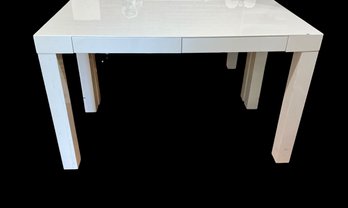 West Elm 2-Drawer White Parsons Desk 48in X 24in X 30in (1 Of 3)