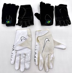 3 Pairs Athletic Gloves: Nike Vapor & 2 For GaGa